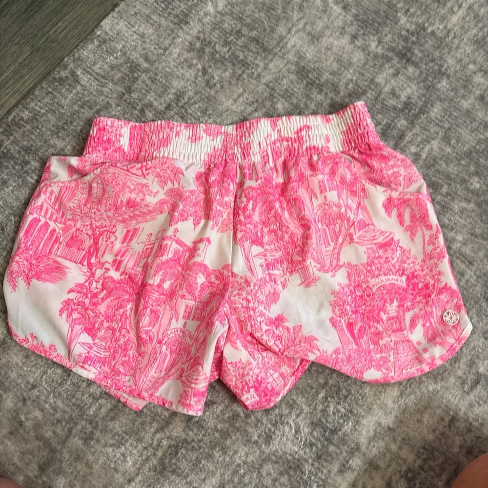 Lilly Pulitzer Pink and White Athletic Shorts